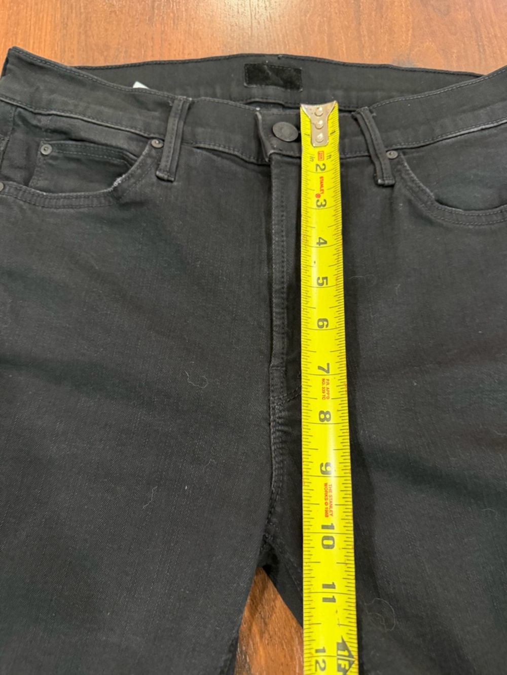 Mother The Mid Rise Dazzler Ankle Women 28 Black Not Guilty Stretch Denim - Picture 8 of 12